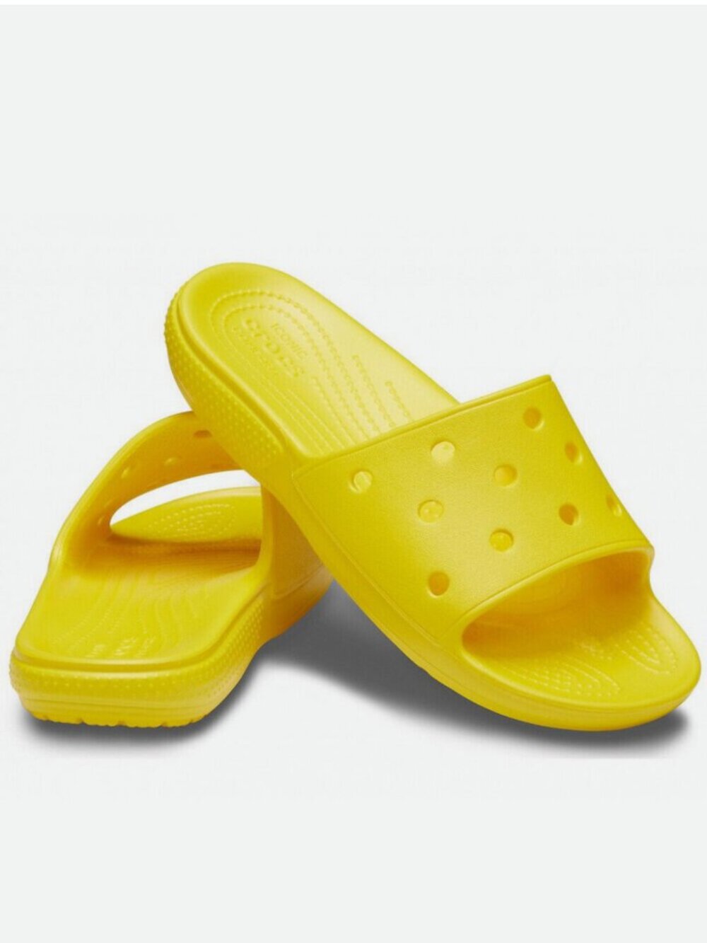 NEW! CROCS CLASSIC SLIDE Yellow Sandals Waterproof Shower Shoes Slides Unisex